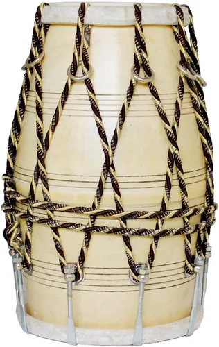 Vista 3 de CUERDA DE TAMBOR ESPECIAL DHOLAK + PERNO AFINADO NATURAL COLOR MADERA POLICO HECHO A MANO INDIAN SPL