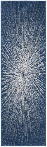 Vista 33 de SAFAVIEH Evoke Collection EVK228J - Alfombra abstracta de estallido de 2'2" x 4', color aguamarina/marfil, no desprende pelusa, alfombra de acento