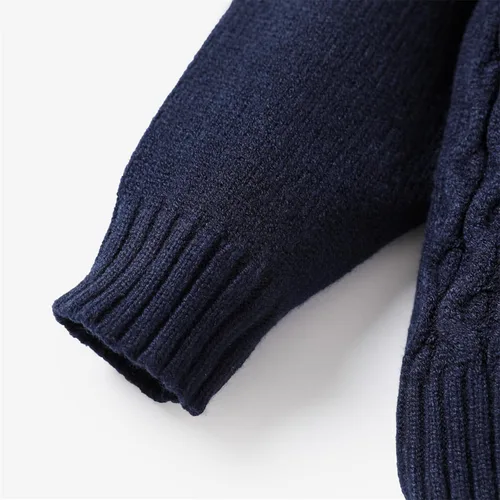 Vista 4 de PATPAT Baby Pullover Crewneck Sweater Long Sleeve Solid Color Infant Fall Winter Warm Clothes