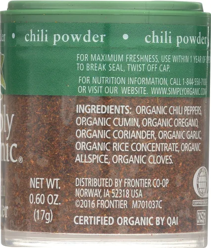 Vista 12 de Simply Organic, Mini chile en polvo, 0.60 oz