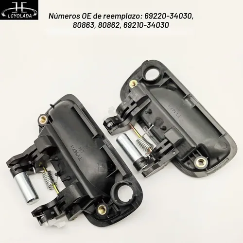 Vista 4 de 2 manijas exteriores de la puerta delantera izquierda para conductor y pasajero derecho para Toyota Tundra 2000-2003, para camioneta Tundra