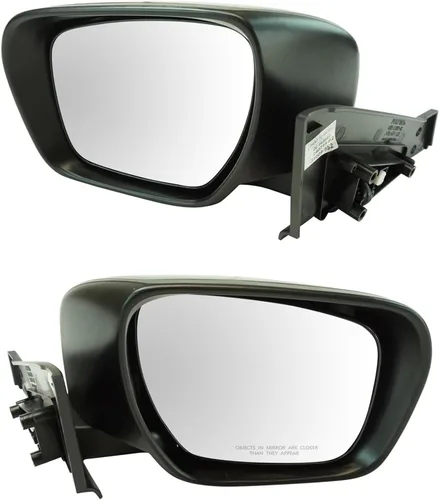 Vista 112 de TRQ Conjunto de 2 piezas de espejo lateral para conductor y pasajero, ajuste eléctrico, sin calefacción, sin memoria, color negro, compatible