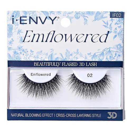 Vista 10 de iEnvy - Pestañas postizas 3D con efecto floreciente, naturales, acampanadas (01)