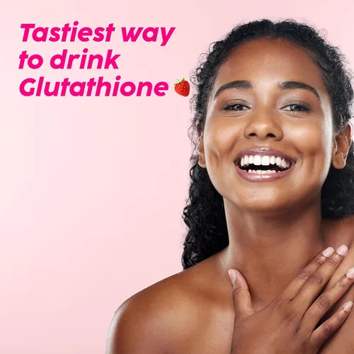 Vista 7 de PLIX Glowy Skin Suplemento de glutatión de 500 mg con ácido hialurónico, vitamina C, E y bayas 15 tabletas efervescentes, sabor fresa