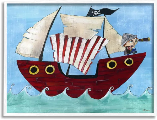 Vista 17 de Stupell Industries Never Stop Exploring Airplanes, Design by Sweet Pea Studio - Arte de pared enmarcado en blanco, 11 x 14, azul