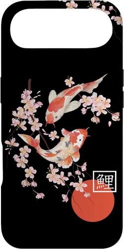 Vista 27 de Cherry Blossom Koi Carp Fish Japanese Sakura Graphic Art Case for iPhone 17