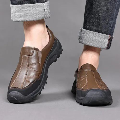 Vista 6 de Coramtty Mocasines para hombre, suaves, ligeros, cómodos, informales, planos, para caminar al aire libre