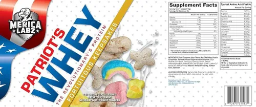 Vista 4 de Merica Labz Patriot's Whey, proteína de The Revolutionary's Protein, 25G Protein, 25 porciones (Fortuitous Keepsakes)
