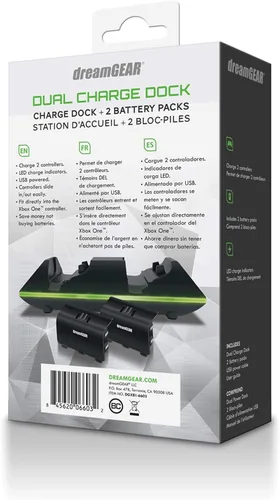 Vista 6 de DreamGEAR DGXB1-6603 Dual Charge Dock Negro para Xbox One