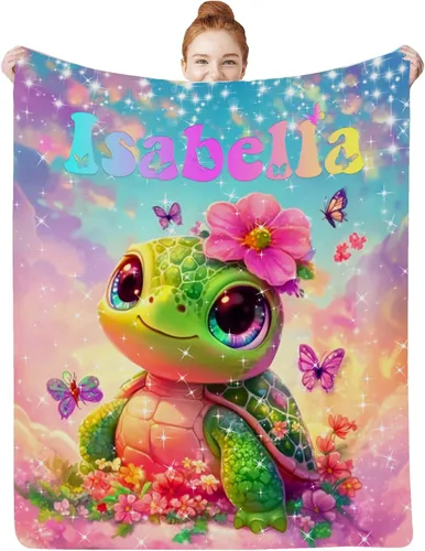 Vista 34 de Artsadd Mantas personalizadas con nombre para bebés niños y niñas, mantas de bebé personalizadas con nombre, manta personalizada para niños