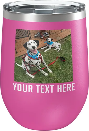 Vista 10 de Vaso de vino personalizado de 12 onzas (17 colores) para el Día de la Madre, con aislamiento térmico y recubrimiento en polvo, de acero inoxidable