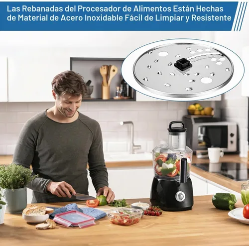 Vista 6 de Cuchilla de disco de corte para procesador de alimentos Hamilton Beach 70730 70670 70740 70760