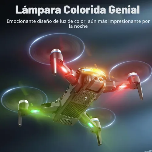 Vista 3 de Control remoto con pantalla Drone con cámara para adultos, 1080P RC Drone con luces intermitentes, FPV inteligente para evitar obstáculos