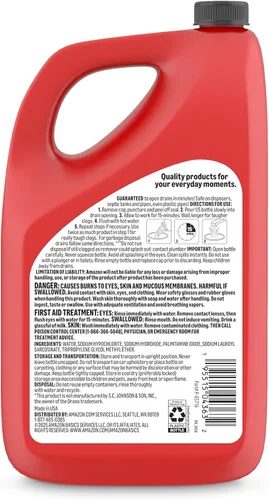 Vista 5 de Amazon Basics Gel removedor de obstrucciones de drenaje de máxima fuerza - Desatasca el cabello y la grasa, 80 onzas líquidas