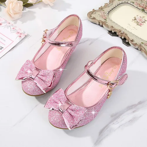 Vista 3 de Cadidi Dinos Zapatos de vestir para niñas, zapatos de fiesta de boda, zapatos de tacón Mary Jane Princesa (bebéniño pequeñoniño grande)