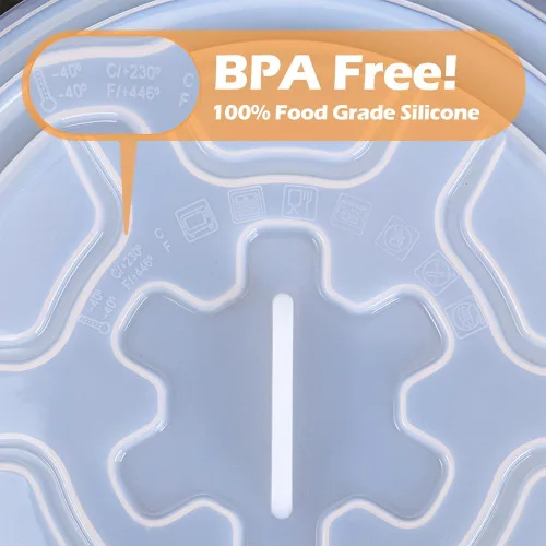 Vista 4 de Cubierta para salpicaduras de microondas, cubierta de microondas para alimentos, cubierta de placa de microondas de silicona, cubiertas de platos