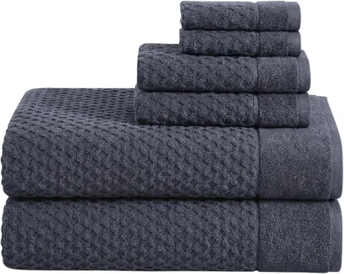 Vista 35 de Great Bay Home - Toallas de mano 100% algodón blanco, 6 toallas de baño suaves para manos, altamente absorbentes y de secado rápido, colección 01