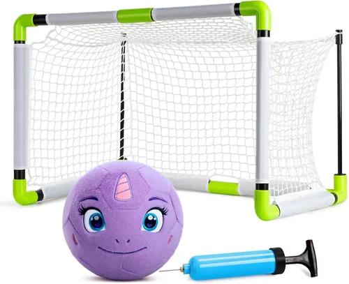 Vista 9 de VangeBow Pelotas de fútbol silenciosas para interiores para niños de 1 a 3 años, pelotas de fútbol hinchables de felpa suave para bebés y niños