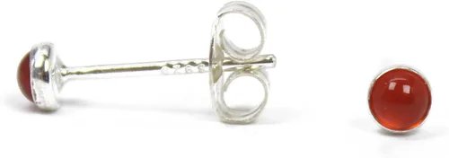Vista 16 de Pequeños Pendientes de 3mm con Gema para Mujeres y Niñas, Engastados Redondos de Plata de Ley 925