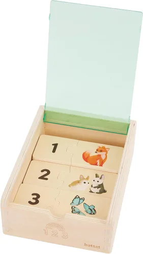 Vista 8 de Battat – One – Match Puzzle – Rompecabezas de madera para niños pequeños – Juguetes de madera – Juguetes educativos – Más de 3 años – Rompecabezas