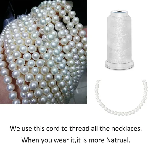 Vista 3 de Juego de collar y aretes de perlas de cristal, collar de perlas para mujer, conjunto de joyas de perlas sintéticas para mujer con cadena de encanto