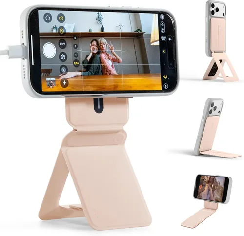 Vista 17 de MOFT MOVAS - Billetera con trípode para teléfono, 3 en 1, soporte magnético compatible con NFC, soporte para tarjetas ajustable de cuero vegano