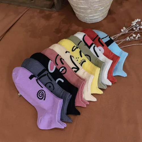Vista 4 de Paquete múltiple de calcetines de malla para hombre, con ventilación, ajuste cómodo, rendimiento invisible, para pilates para el hogar, calcetines