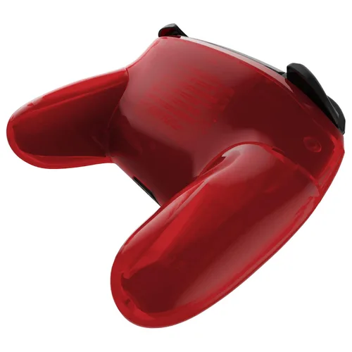 Vista 8 de eXtremeRate Manijas de placa trasera octogonal de color rojo transparente para Nintendo Switch Pro Controller - Controlador no incluido