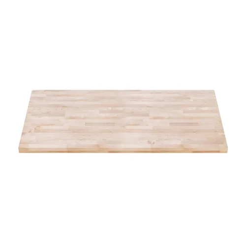 Vista 17 de DuraSteel Mesa de madera maciza, encimera de bloque de carnicero de 24 x 12 pulgadas, tabla de cortar de madera de losa de arce natural para mesa