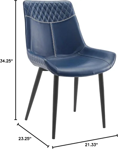 Vista 10 de Linon Home Decor Products Linon Maisy Juego de 2 sillas de comedor azules, azul marino