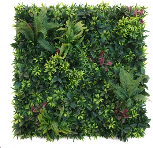 Vista 8 de ULAND Paneles de pared de plantas artificiales, 1 pieza de 40 x 40 pulgadas, decoración de fondo de pared de césped verde, hojas de hiedra