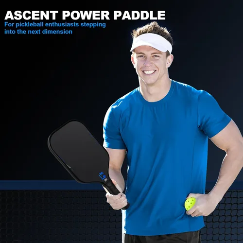 Vista 5 de Paletas de pickleball de fibra de carbono aprobadas por USAPA - Superficie de fibra de carbono cruda T700, núcleo de panal de polipropileno de 0.63