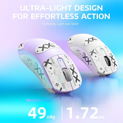 Vista 5 de ATTACK SHARK X3 - Mouse inalámbrico ligero para juegos con tres modos de 2.4G/USB-C con cable/Bluetooth, 26K DPI, sensor óptico PAW3395, interruptor