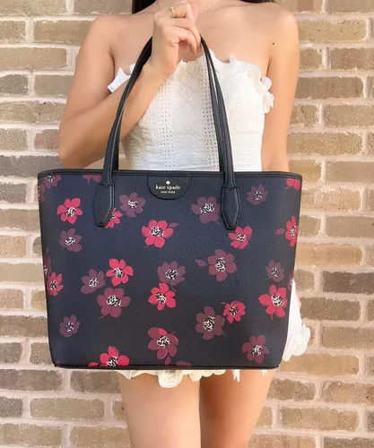 Vista 5 de Kate Spade Harper - Bolso de mano de piel, Negro Floral