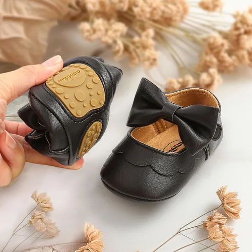 Vista 5 de CENCIRILY Zapatos planos Mary Jane para bebés y niñas, antideslizantes, suela suave, para antes de caminar, zapatos de vestir de boda