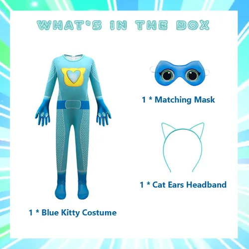 Vista 3 de Lindo disfraz de cosplay para niños con máscara y diadema, 3-10 años