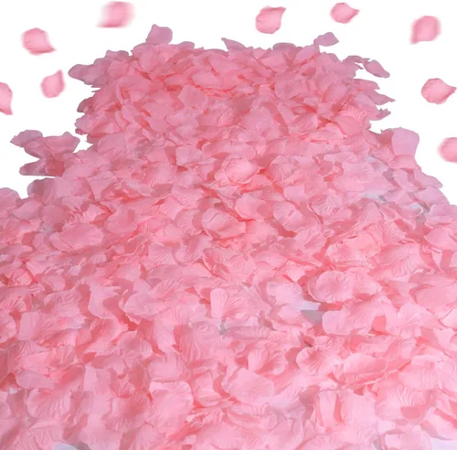 Vista 9 de SITUMEIZI 1500 piezas de pétalos de rosa negros artificiales de seda para decoración de bodas y fiestas