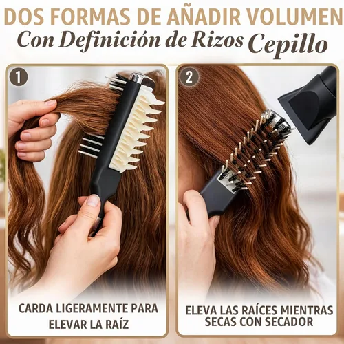 Vista 6 de Cepillo definidor de rizos – Peine de rizos que define con cepillo de doble cara para volumen y peinado con menos tirones – Diseñado para peinar