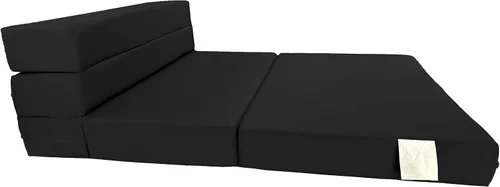 Vista 5 de D&D Futon Furniture Colchón plegable de espuma, tumbona para silla, sofá cama estudio para invitados, individual XL, 80 x 39 x 6 pulgadas de grosor
