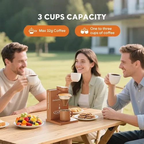 Vista 7 de i Cafilas Cafetera eléctrica para verter sobre café, cafetera portátil de una sola porción con filtro reutilizable, tanque de agua desmontable de 10