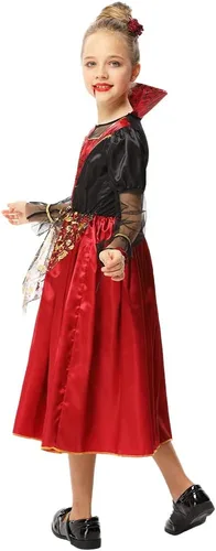 Vista 2 de Disfraz de vampiro para niñas, disfraz de vampiro para fiesta de Halloween y cosplay