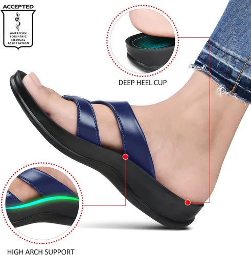 Vista 3 de AEROTHOTIC Womens Arch Supportive Casual Flip Flops