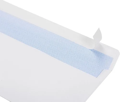 Vista 2 de Sobres 500#10 SELF SEAL para negocios, diseño sin ventanas, patrón de tinte de seguridad para correo seguro, facturas, estados de cuenta y sobres