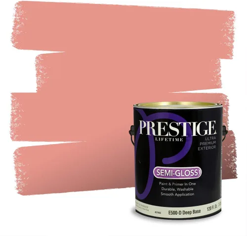 Vista 2 de Prestige Paints Pintura exterior e imprimación en uno, 1 galón, plano, coincidencia comparable de Valspar* Amber Rose*