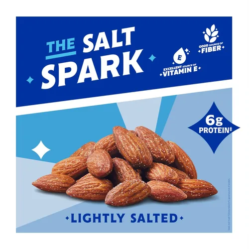 Vista 4 de Blue Diamond Almendras Bajas en Sodio y Ligeiramente Saladas, Bolsa resellable de 16 onzas (Paquete de 1)