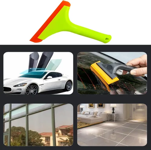 Vista 5 de 2 escobilla de silicona para puerta de cristal de ducha, limpieza de ventanas, cuchilla de agua automática, limpiador de agua, escobilla de ducha