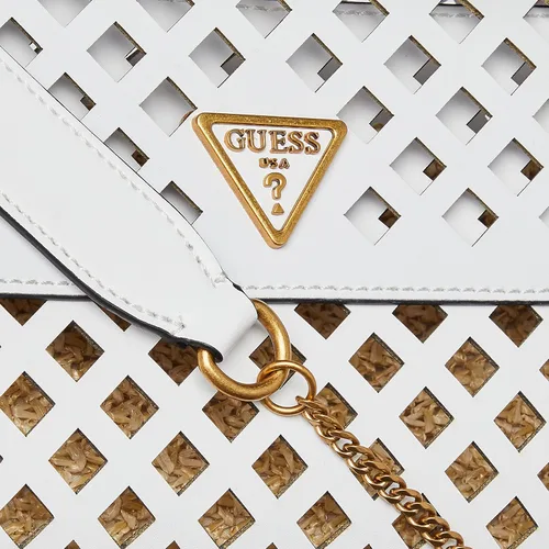 Vista 4 de GUESS Solapa cruzada Aqua, Estampado negro floral