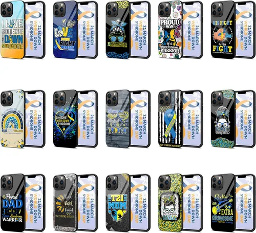 Vista 2 de Funda de teléfono de concientización de síndrome de Down Perfect Down para iPhone 16 16E 15 14 13 12 11 Pro Max S25 S24 S23 S22 S21 FE Ultra Plus