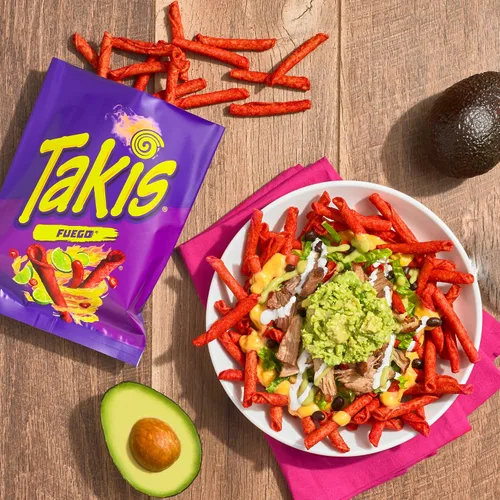 Vista 6 de Takis Blue Heat Rolled Tortilla Chips, chile picante aromatizado artificialmente, bolsa de 4 onzas