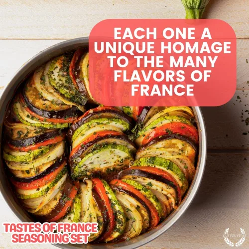 Vista 2 de Set de regalo de condimentos franceses – Tastes of France – Mezcla de especias artesanales – Paquete de seis – Sin OMG, todo natural, lote pequeño